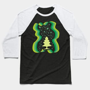 Evergreen Tree Illustration Baseball T-Shirt